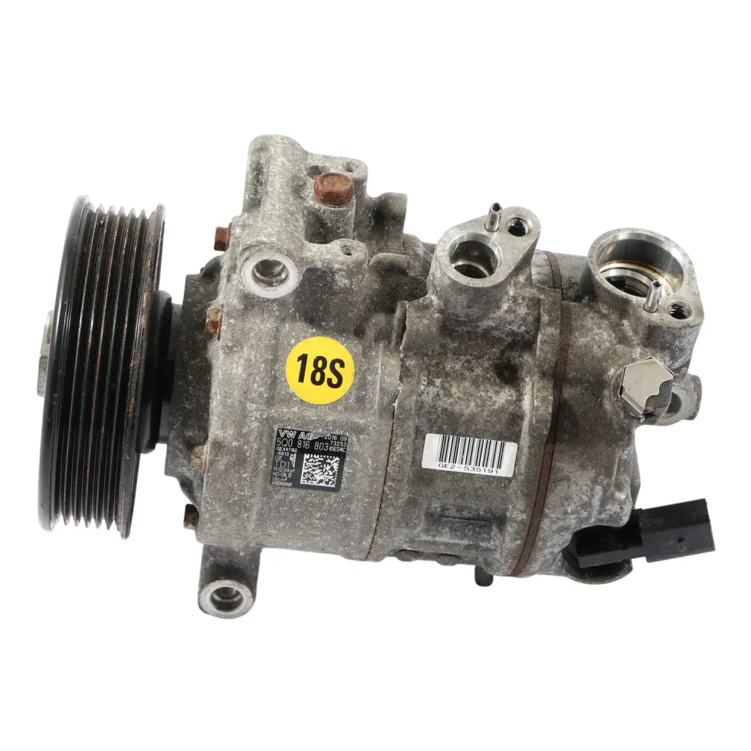 Aire Acondicionado Compresor A/C Bomba para Audi A1 8X Volkswagen Golf VII con número de pieza 5Q0816803 Audi A1 8X Volkswagen Golf VII Aire Acondicionado Compresor A/C Bomba - SKU 5Q0816803 - Número de pieza 5Q0816803