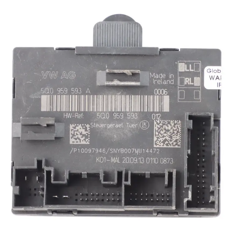 Door Module Control Unit Front Driver's Side to Audi A3 8V with Part number 5Q0959593A Audi A3 8V Door Module Control Unit Front Driver's Side - SKU 5Q0959593A - Part number 5Q0959593A