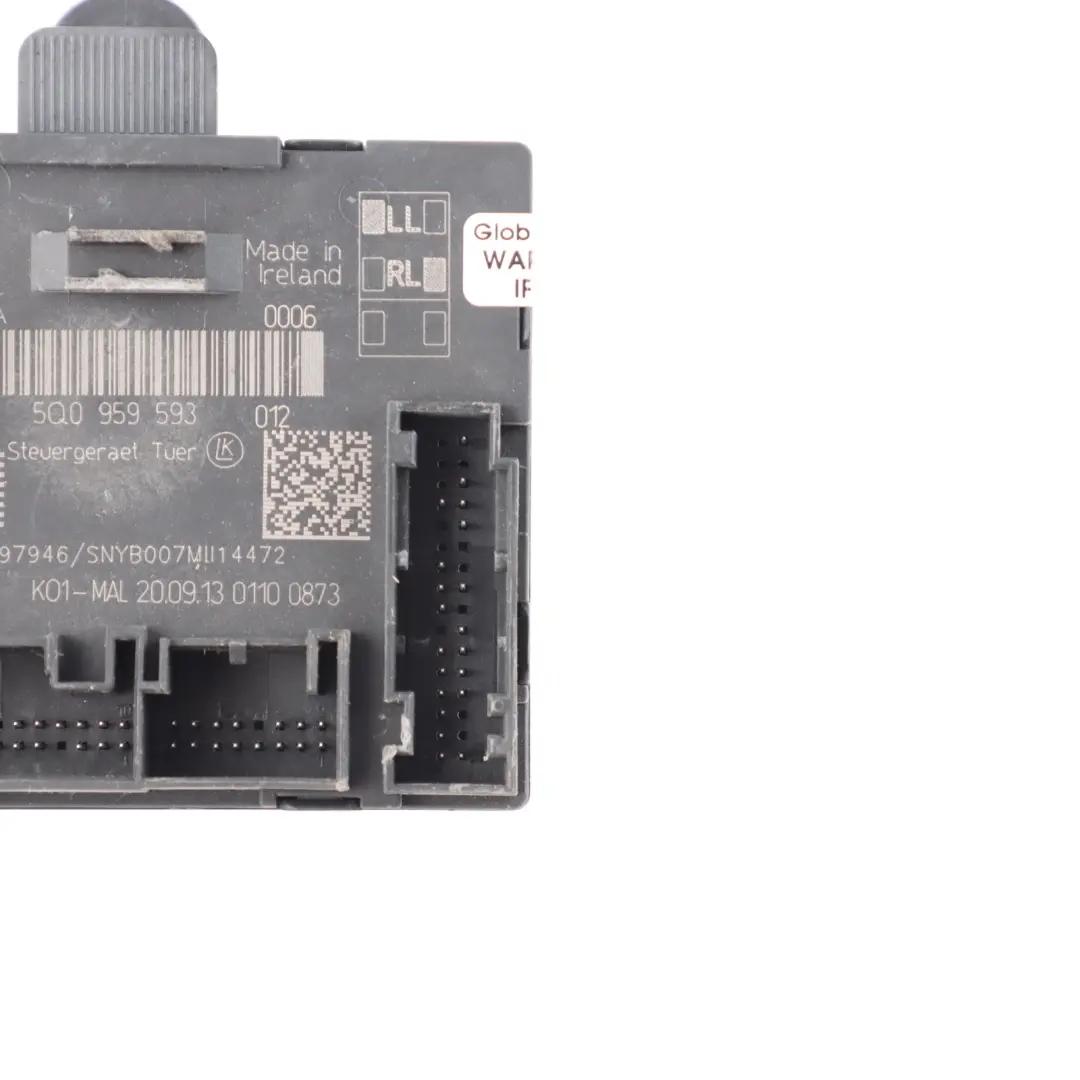 Door Module Control Unit Front Driver's Side to Audi A3 8V with Part number 5Q0959593A Audi A3 8V Door Module Control Unit Front Driver's Side - SKU 5Q0959593A - Part number 5Q0959593A