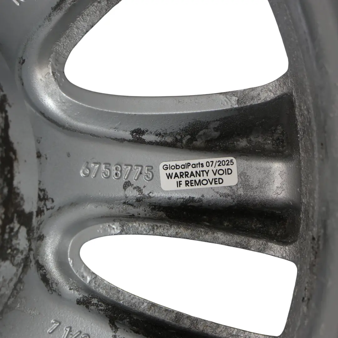 BMW E60 E61 Argento Cerchio AlluMini o Alufelge 17" Doppio Raggio 116 7,5J ET: - SKU 6758775-1 - Numero di parte 6758775
