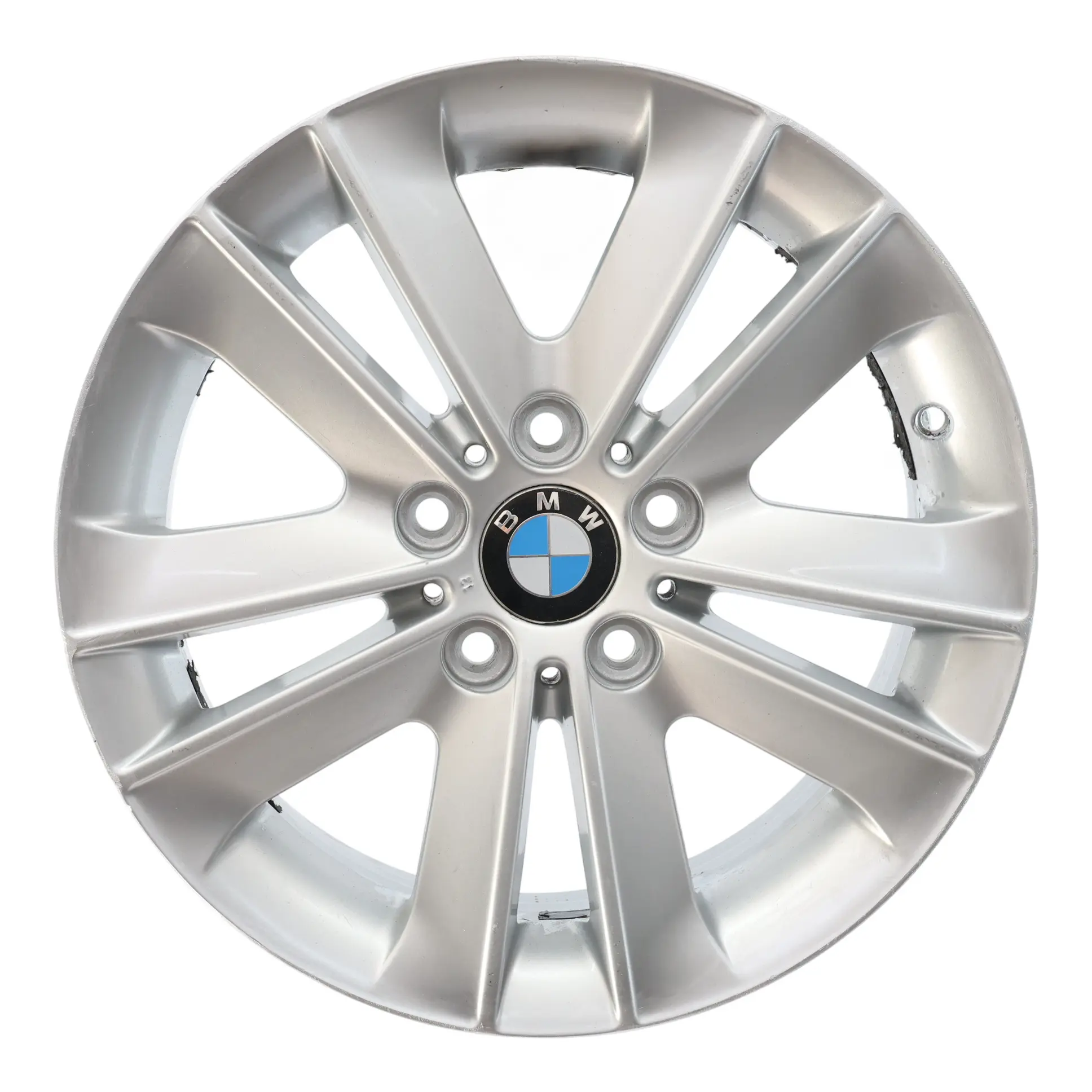 BMW E81 E87 Silver Wheel Alloy Rim 17" V-Spoke 141 ET:47 7J 6775621 6762888