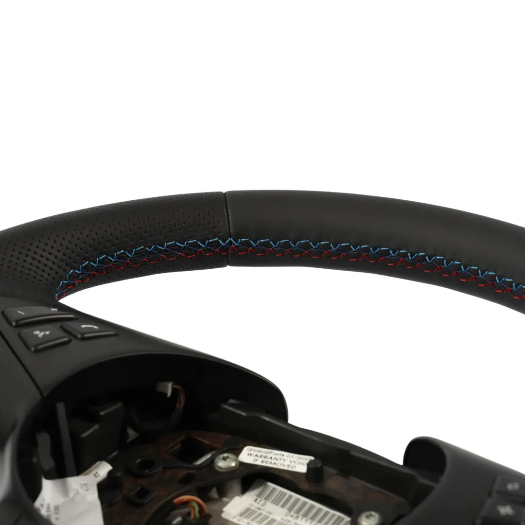 BMW 5 6 Series E60 E61 E63 NEW Leather Sport Steering Wheel Black M-tricolored - SKU 6763373-1 - Part number 6763373