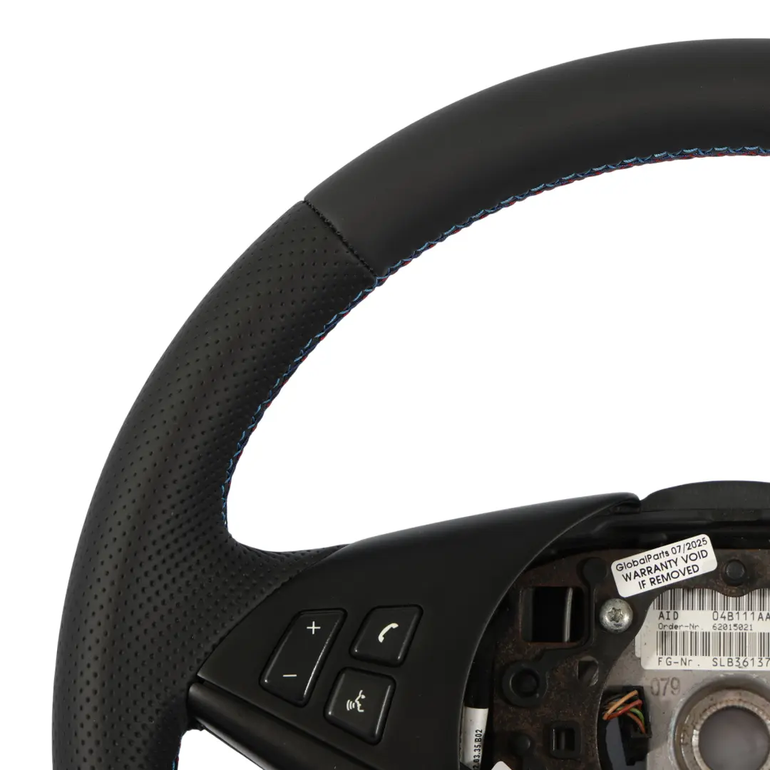 Leather Sport Steering Wheel Black M-tricolored to BMW 5 6 Series E60 E61 E63 NEW with Part number 6763373 BMW 5 6 Series E60 E61 E63 NEW Leather Sport Steering Wheel Black M-tricolored - SKU 6763373-1 - Part number 6763373