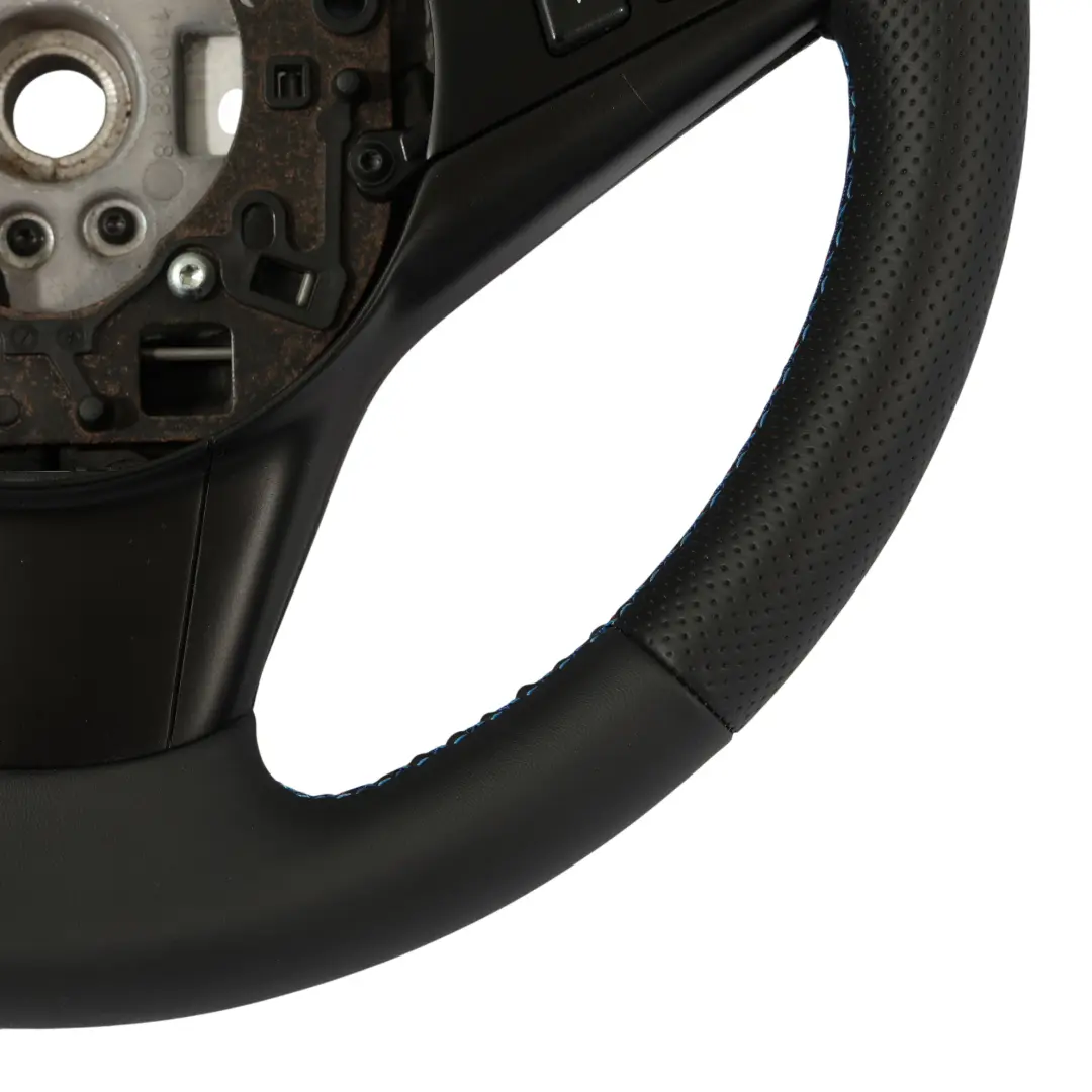 Deportivo Cuero Negro M-tricolor para BMW E60 E61 E63 Volante con número de pieza 6763373 BMW E60 E61 E63 Volante Deportivo Cuero Negro M-tricolor - SKU 6763373-1 - Número de pieza 6763373