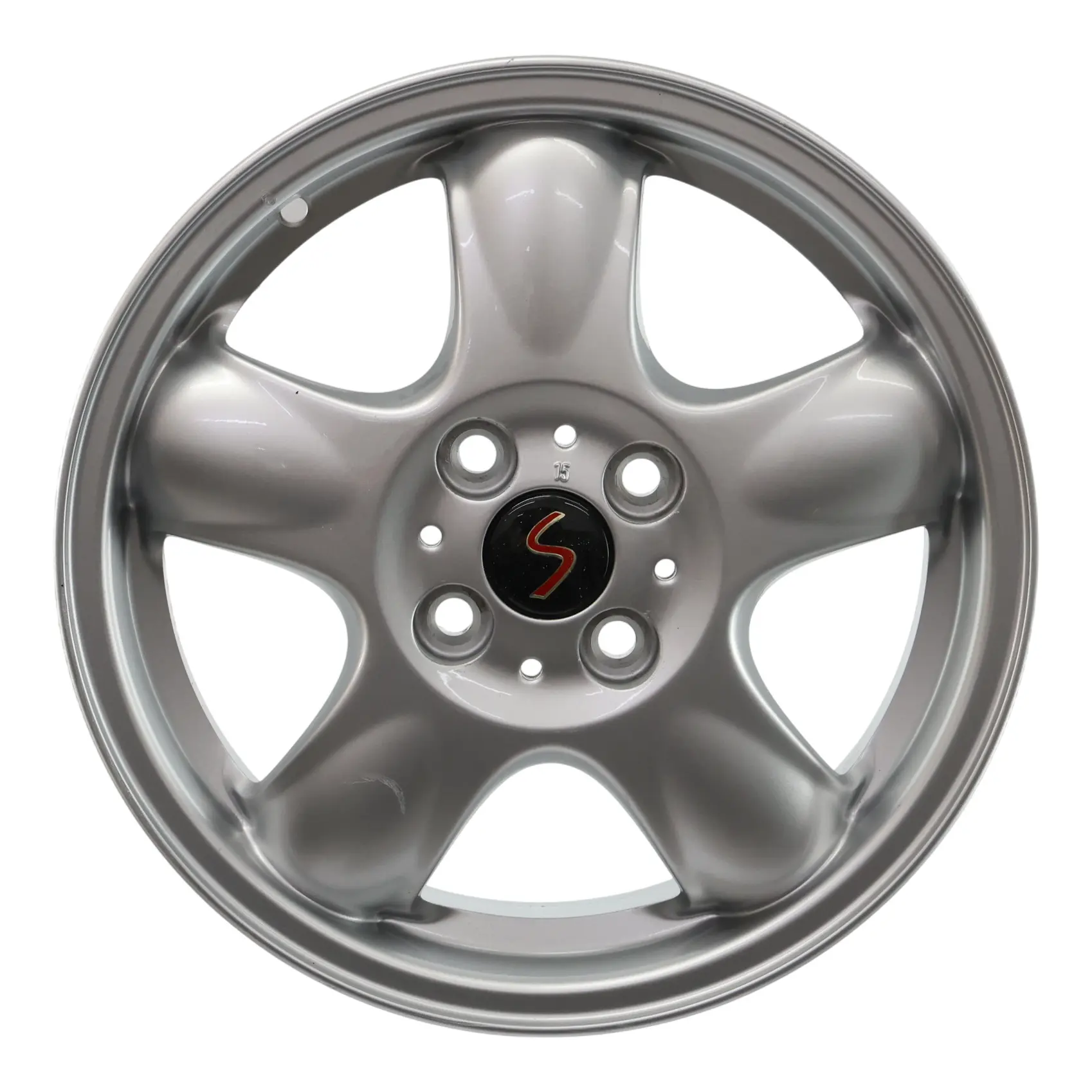 Mini One R50 R55 R56 Silver Wheel Alloy Rim 15" 5,5J 5-Start Spooler 100 6768498