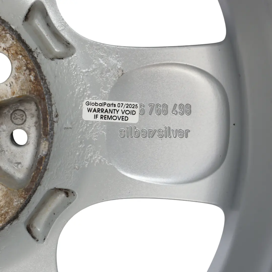 Mini One R50 R55 R56 Silver Wheel Alloy Rim 15" 5,5J 5-Start Spooler 100 - SKU 6768498-2 - Part number 6768498