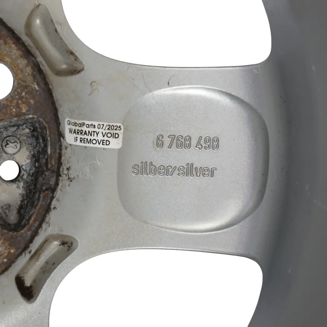 Mini Cooper One R50 R55 R56 Alu Felge Alufelge Silber 15" 5 Star Spooler 100 - SKU 6768498-3 - Teilenummer 6768498