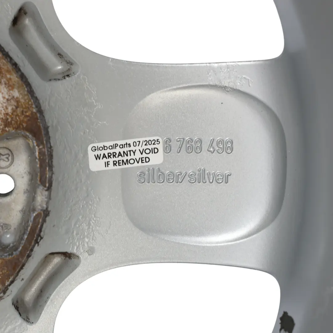 Mini Cooper One R50 R56 Silver Wheel Alloy Rim 15" 5-Start Spooler 100 - SKU 6768498-4 - Part number 6768498