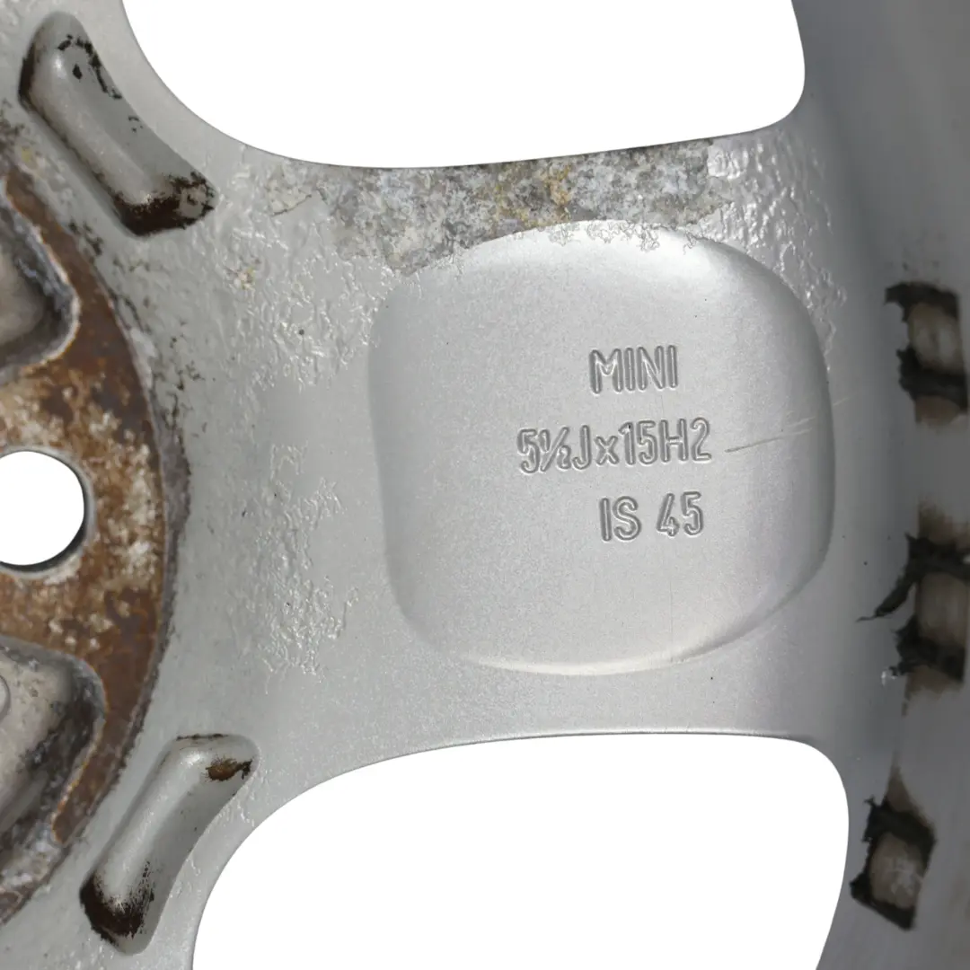 Mini Cooper One R50 R56 Silver Wheel Alloy Rim 15" 5-Start Spooler 100 - SKU 6768498-4 - Part number 6768498