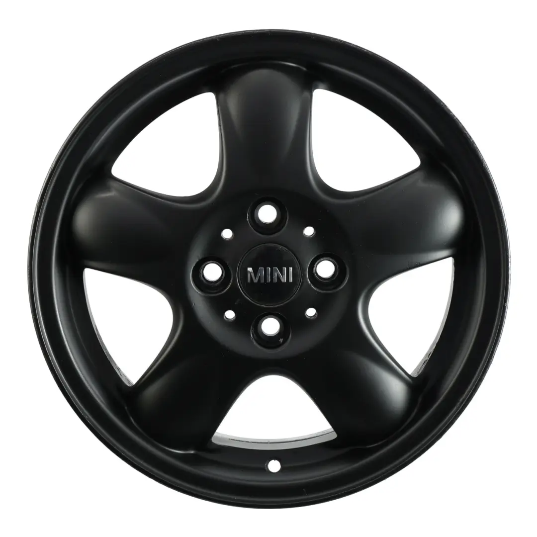 Alloy Rim 15" 5-Start Spooler 100 to Mini Cooper One R50 R56 Black Wheel with Part number 6768498 Mini Cooper One R50 R56 Black Wheel Alloy Rim 15" 5-Start Spooler 100 - SKU 6768498-5 - Part number 6768498