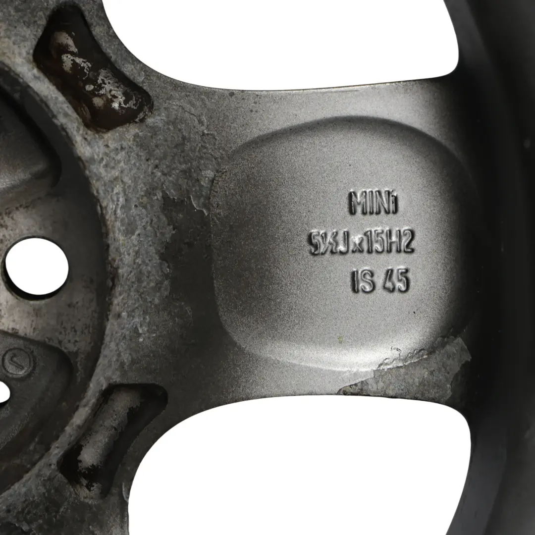 Alloy Rim 15" 5-Start Spooler 100 to Mini Cooper One R50 R56 Black Wheel with Part number 6768498 Mini Cooper One R50 R56 Black Wheel Alloy Rim 15" 5-Start Spooler 100 - SKU 6768498-5 - Part number 6768498