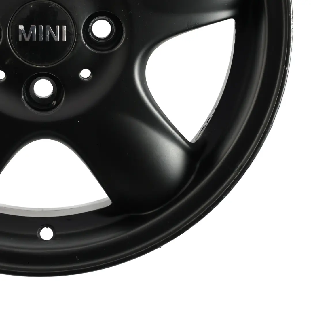 Alloy Rim 15" 5-Start Spooler 100 to Mini Cooper One R50 R56 Black Wheel with Part number 6768498 Mini Cooper One R50 R56 Black Wheel Alloy Rim 15" 5-Start Spooler 100 - SKU 6768498-5 - Part number 6768498