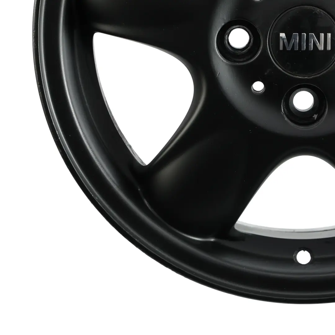 Alloy Rim 15" 5-Start Spooler 100 to Mini Cooper One R50 R56 Black Wheel with Part number 6768498 Mini Cooper One R50 R56 Black Wheel Alloy Rim 15" 5-Start Spooler 100 - SKU 6768498-5 - Part number 6768498