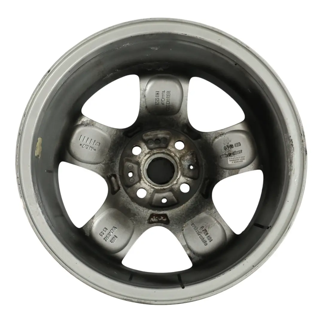 Alloy Rim 15" 5-Start Spooler 100 to Mini Cooper One R50 R56 Black Wheel with Part number 6768498 Mini Cooper One R50 R56 Black Wheel Alloy Rim 15" 5-Start Spooler 100 - SKU 6768498-5 - Part number 6768498
