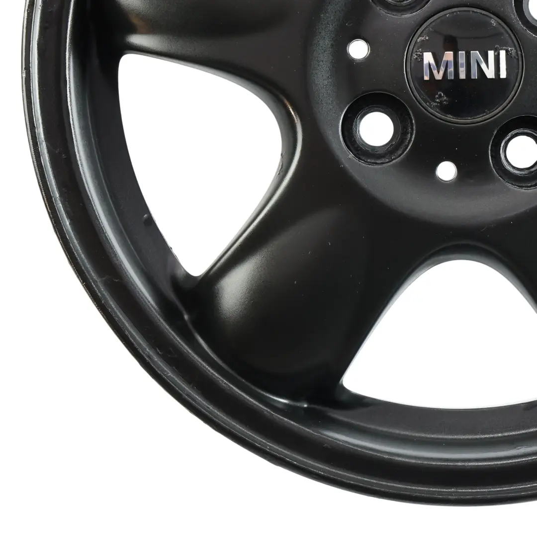 Mini Cooper One R50 R55 R56 Black Wheel Alloy Rim 15" 5-Start Spooler 100 - SKU 6768498-9 - Part number 6768498