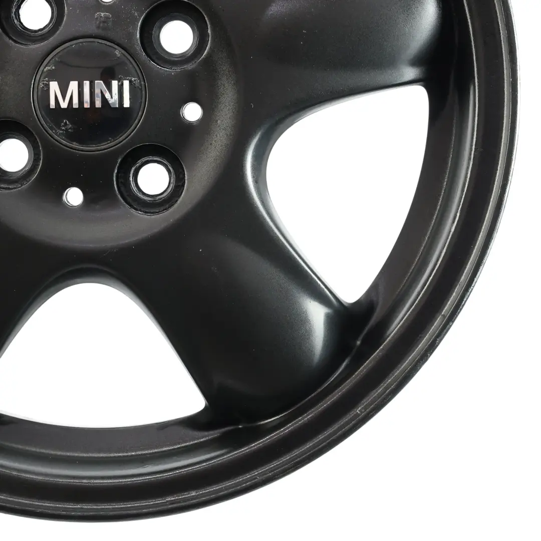 Felgen Alufelge Schwarz 15" 5 Star Spooler 100 für Mini Cooper R50 R56 mit Teilenummer 6768498 Mini Cooper R50 R56 Felgen Alufelge Schwarz 15" 5 Star Spooler 100 - SKU 6768498-9 - Teilenummer 6768498