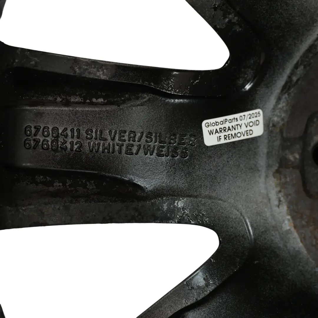 Alloy Rim 17" 7J ET:48 Crown Spoke 104 to Mini Cooper R50 R55 R56 R57 Black Wheel with Part number 6769411 Mini Cooper R50 R55 R56 R57 Black Wheel Alloy Rim 17" 7J ET:48 Crown Spoke 104 - SKU 6769411-10 - Part number 6769411