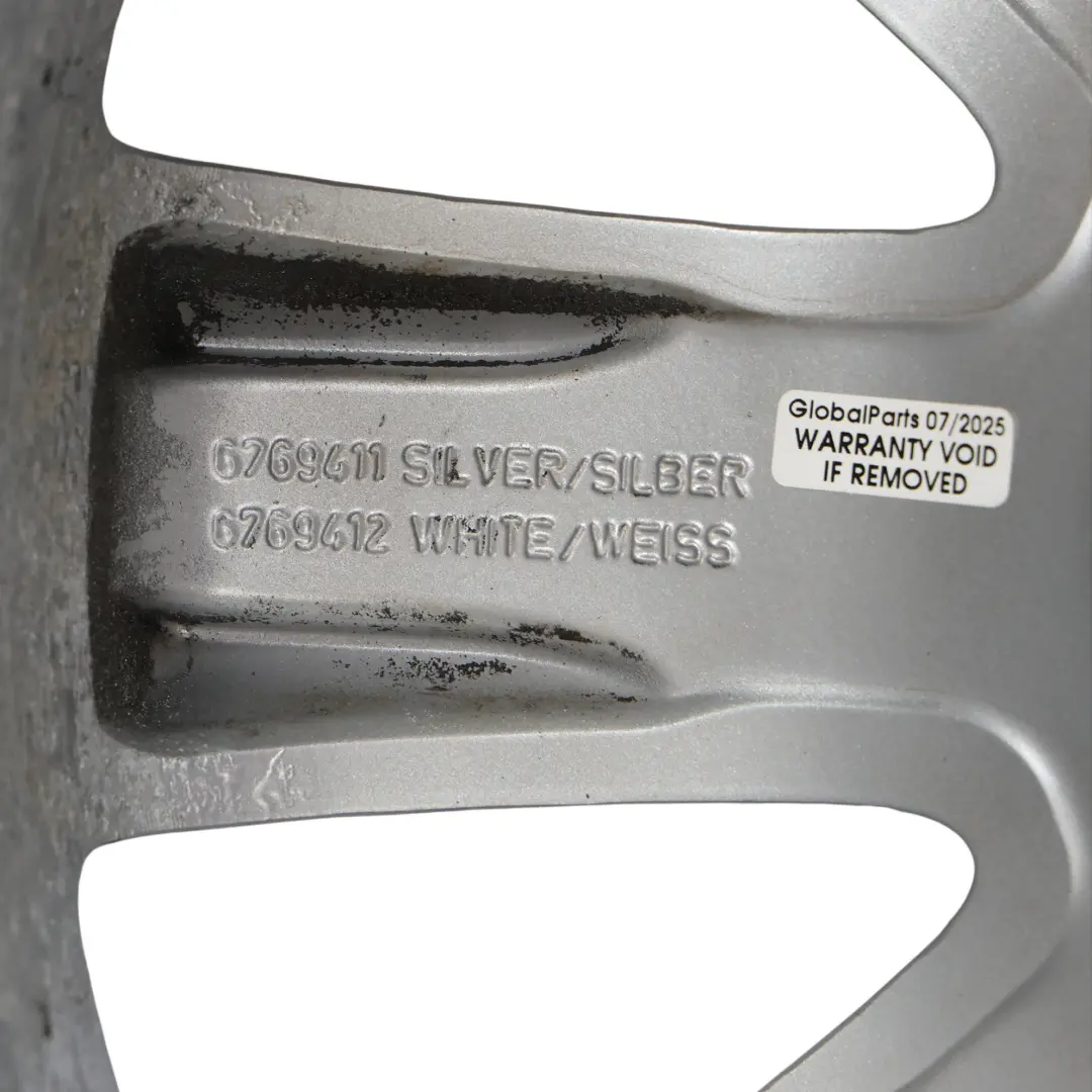 Mini Cooper One R50 R55 R56 R57 Silver Wheel Alloy Rim 17" 7J Crown Spoke 104 - SKU 6769411-4 - Part number 6769411