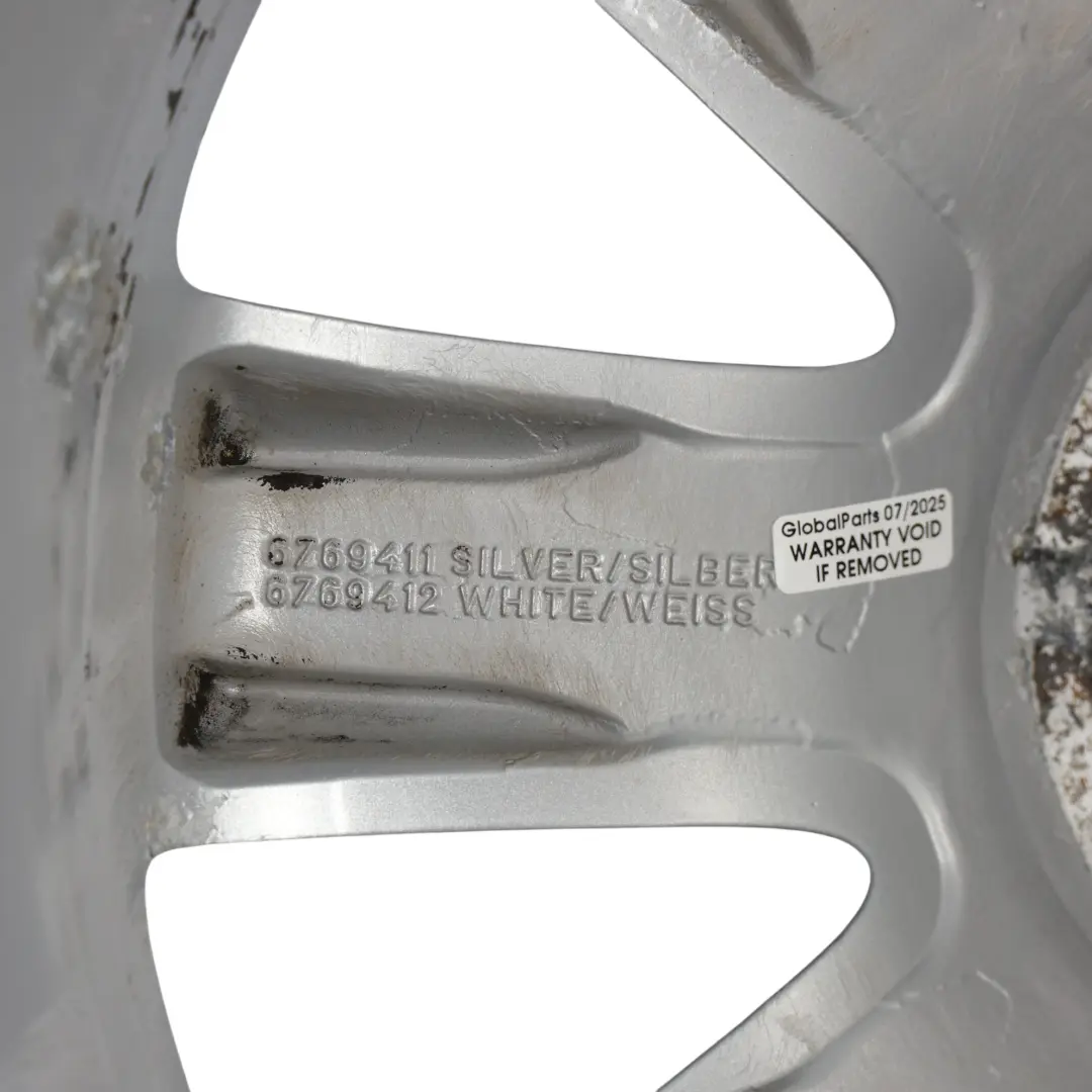 Mini Cooper R50 R55 R56 R57 Silver Wheel Alloy Rim 17" 7J Crown Spoke 104 - SKU 6769411-5 - Part number 6769411