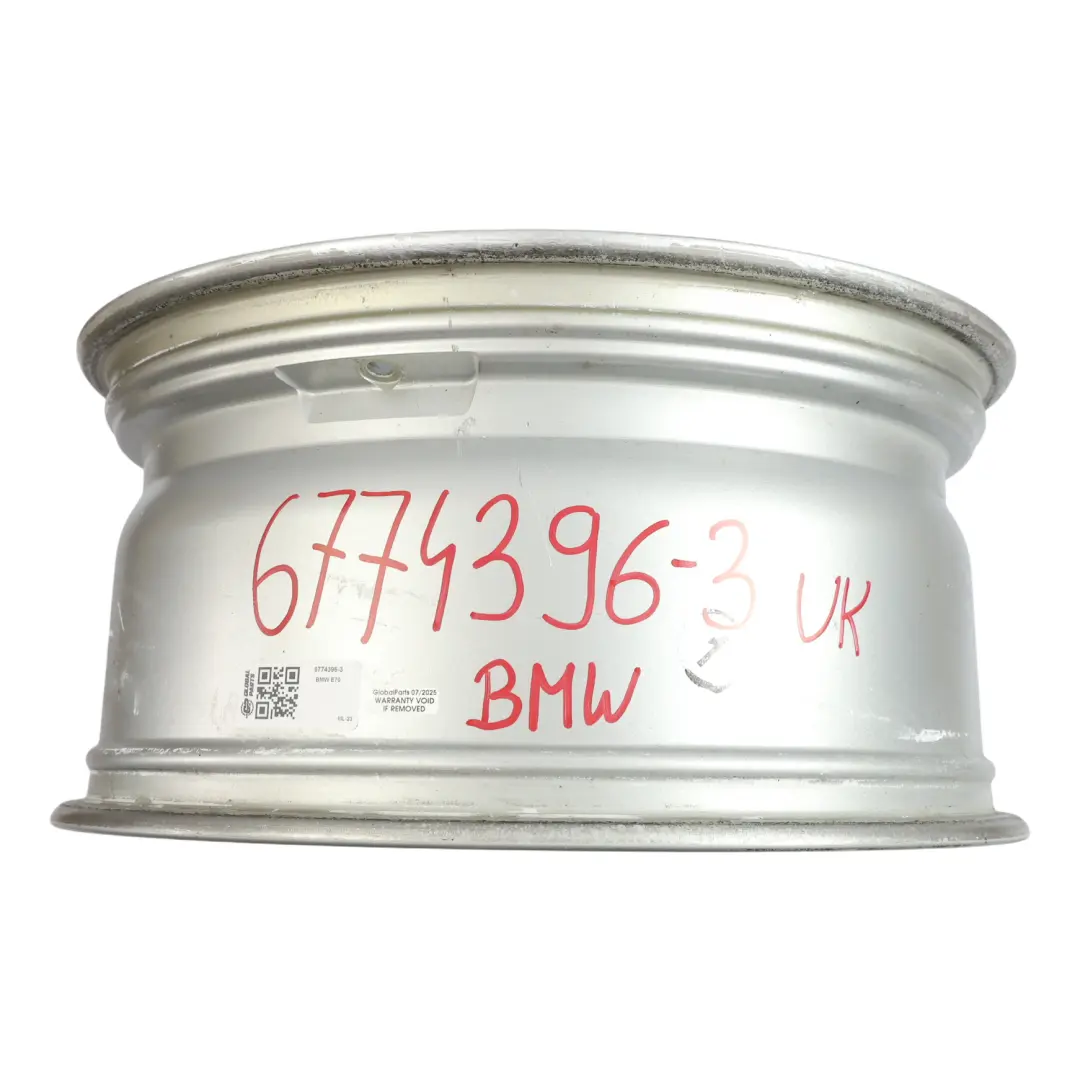 Front Wheel Alloy Rim 19" Cross Spoke 177 9J ET:48 Silver to BMW X5 E70 with Part number 6774396 BMW X5 E70 Front Wheel Alloy Rim 19" Cross Spoke 177 9J ET:48 Silver - SKU 6774396-3 - Part number 6774396