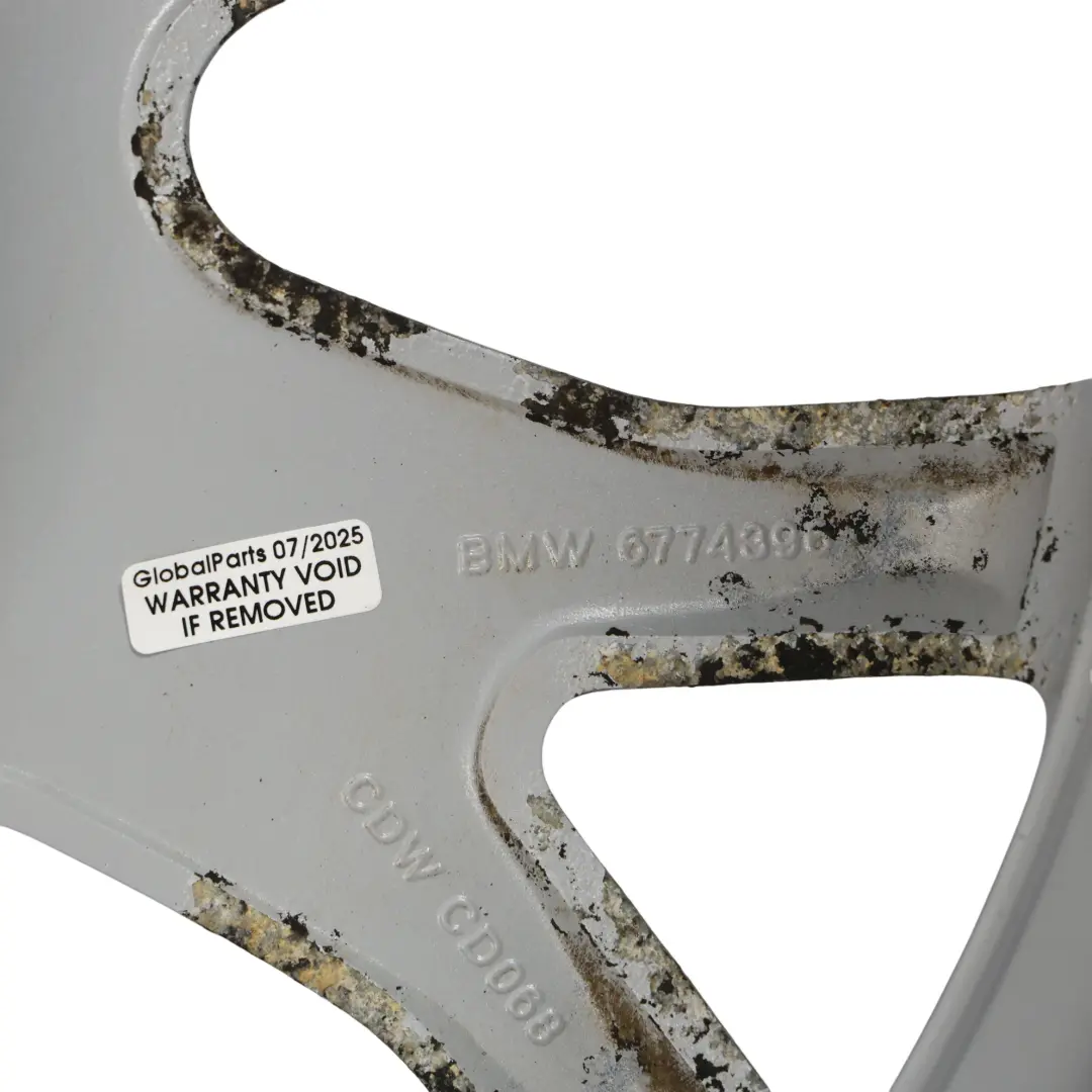 Front Wheel Alloy Rim 19" Cross Spoke 177 9J ET:48 Silver to BMW X5 E70 with Part number 6774396 BMW X5 E70 Front Wheel Alloy Rim 19" Cross Spoke 177 9J ET:48 Silver - SKU 6774396-3 - Part number 6774396