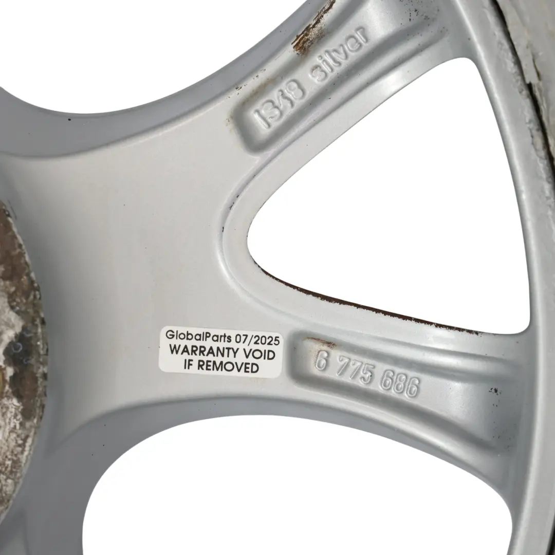 Mini Cooper R50 R53 R56 Silver Wheel Alloy Rim 17" ET:48 7J Web Cross Spoke 98 - SKU 6775686-3 - Part number 6775686