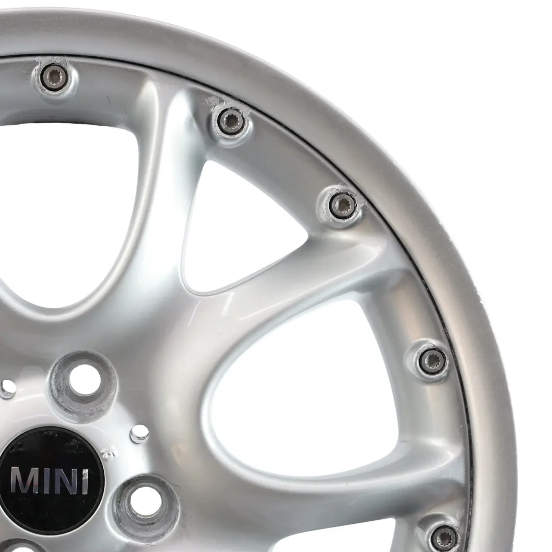 Alloy Rim 17" ET:48 7J Web Cross Spoke 98 to Mini Cooper R50 R53 R56 Silver Wheel with Part number 6775686 Mini Cooper R50 R53 R56 Silver Wheel Alloy Rim 17" ET:48 7J Web Cross Spoke 98 - SKU 6775686-3 - Part number 6775686