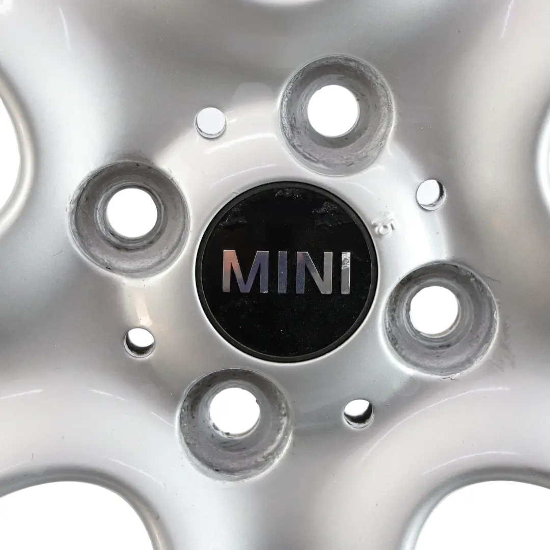 Alloy Rim 17" ET:48 7J Web Cross Spoke 98 to Mini Cooper R50 R53 R56 Silver Wheel with Part number 6775686 Mini Cooper R50 R53 R56 Silver Wheel Alloy Rim 17" ET:48 7J Web Cross Spoke 98 - SKU 6775686-3 - Part number 6775686
