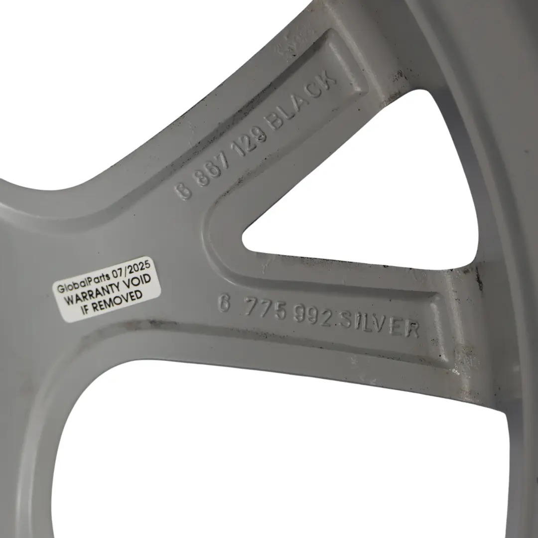 Vorder Rad Felge Alu Silber 19" 8,5J ET:25 Styling 238 für BMW F01 F07 GT mit Teilenummer 6775992 BMW F01 F07 GT Vorder Rad Felge Alu Silber 19" 8,5J ET:25 Styling 238 - SKU 6775992-2 - Teilenummer 6775992