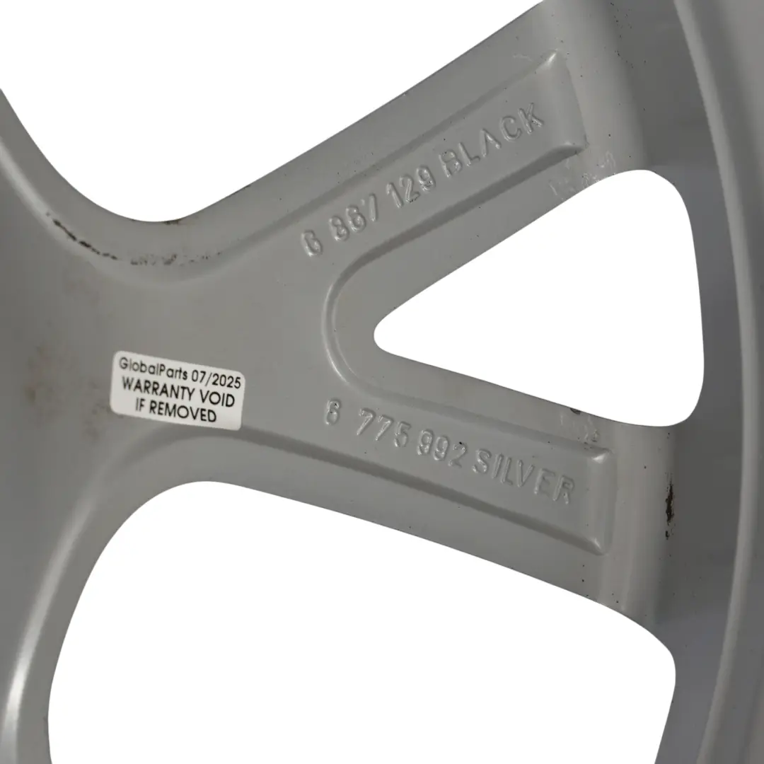 Front Wheel Rim Alloy Silver 19" 8,5J ET:25 Styling 238 to BMW F01 F07 GT with Part number 6775992 BMW F01 F07 GT Front Wheel Rim Alloy Silver 19" 8,5J ET:25 Styling 238 - SKU 6775992-3 - Part number 6775992