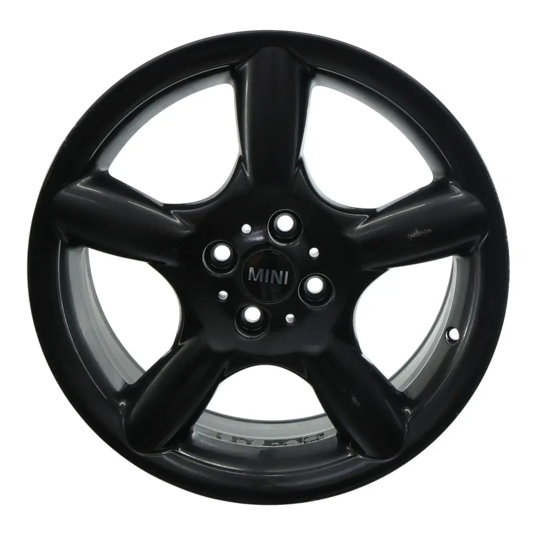 Rim Alloy Black 17" 7J 5 Star Pace Spoke 110 to Mini Cooper One R50 R55 R56 Wheel with Part number 6777960 Mini Cooper One R50 R55 R56 Wheel Rim Alloy Black 17" 7J 5 Star Pace Spoke 110 - SKU 6777960-4 - Part number 6777960