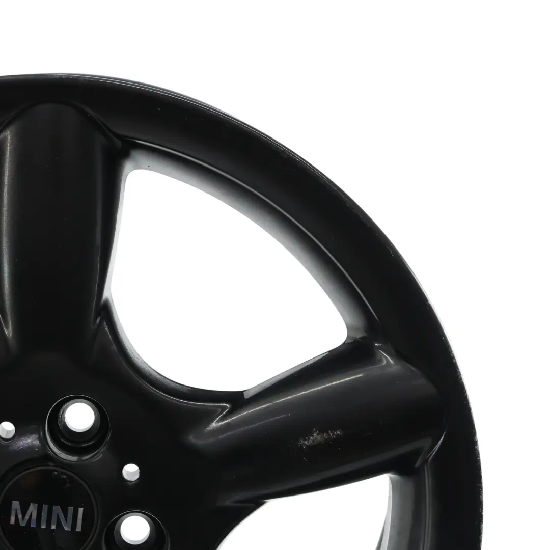 Alu Felge Schwarz 7J 17" 5 Star Pace Spoke 110 für Mini Cooper One R50 R56 mit Teilenummer 6777960 Mini Cooper One R50 R56 Alu Felge Schwarz 7J 17" 5 Star Pace Spoke 110 - SKU 6777960-4 - Teilenummer 6777960