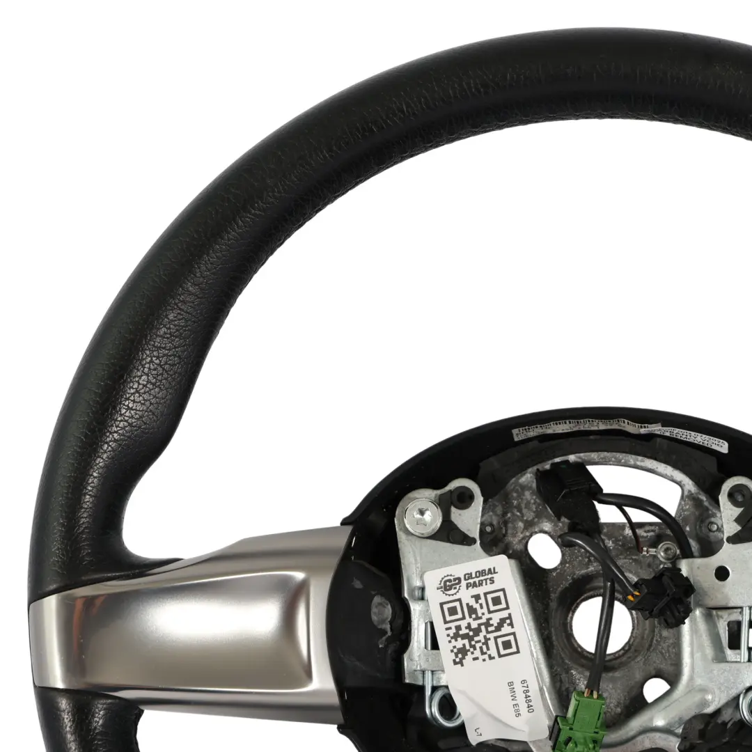 BMW Z4 E85 E86 Steering Wheel M Sport Look Black Leather Chrom Line - SKU 6784840 - Part number 6784840