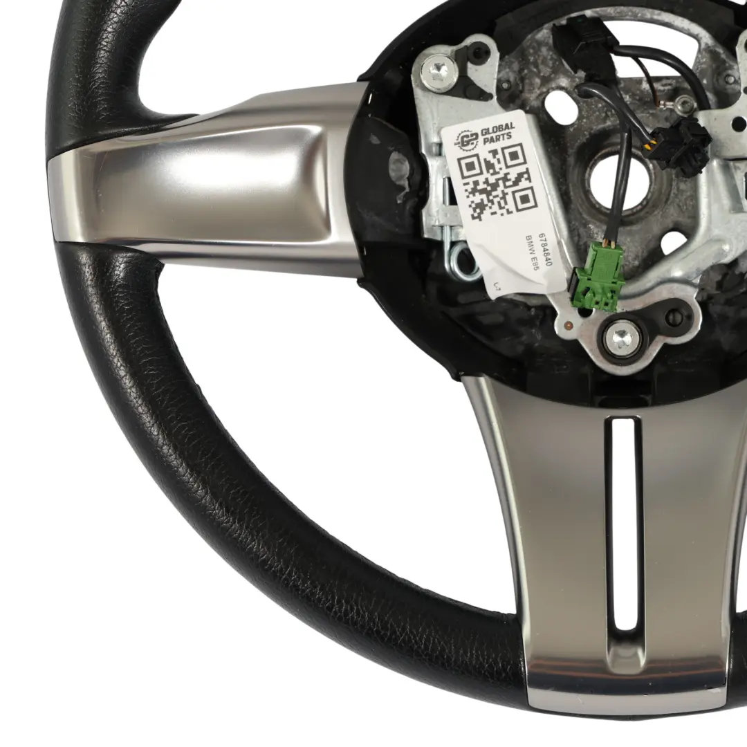BMW Z4 E85 E86 Steering Wheel M Sport Look Black Leather Chrom Line - SKU 6784840 - Part number 6784840