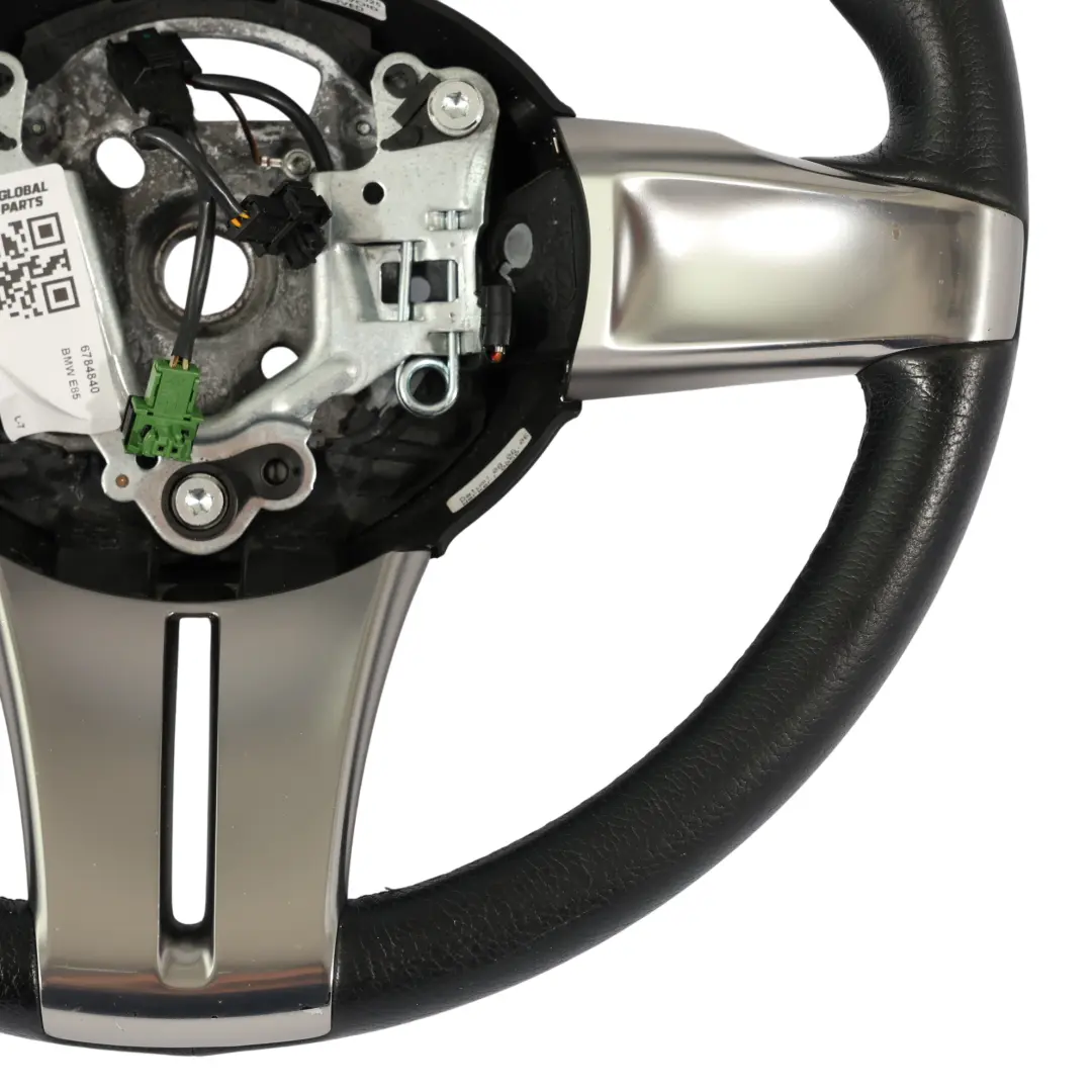 Steering Wheel M Sport Look Black Leather Chrom Line to BMW Z4 E85 E86 with Part number 6784840 BMW Z4 E85 E86 Steering Wheel M Sport Look Black Leather Chrom Line - SKU 6784840 - Part number 6784840