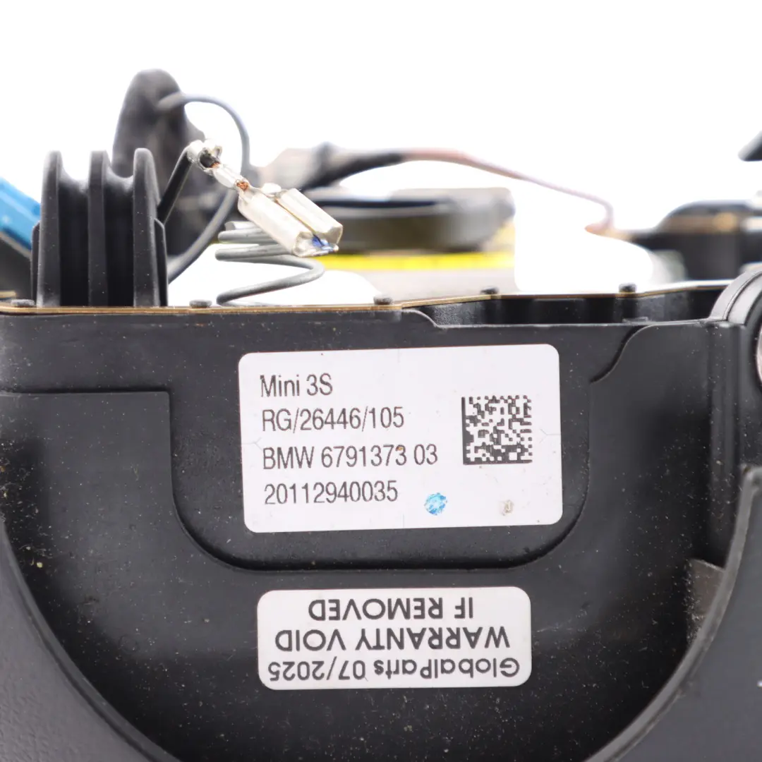 Mini Cooper R55 R56 LCI Steering Wheel Driver's Sports Air Module Black - SKU 6791373-6 - Part number 6791373