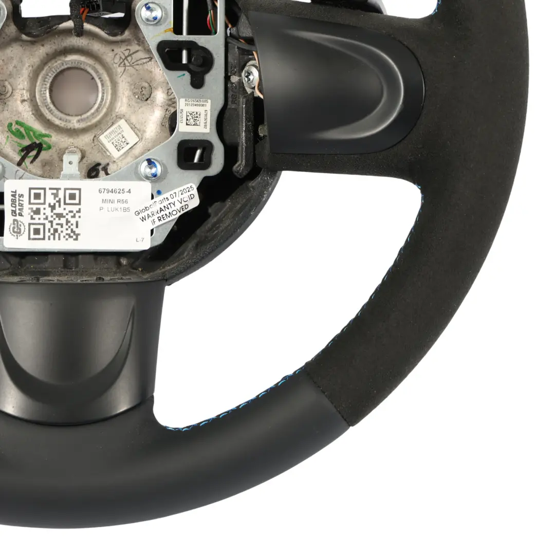 Nuova Pelle Nera / Alcantara Volante Sportivo per Mini Cooper One R56 R60 R61 con numero di parte 6794625 Mini Cooper One R56 R60 R61 Nuova Pelle Nera / Alcantara Volante Sportivo - SKU 6794625-4 - Numero di parte 6794625