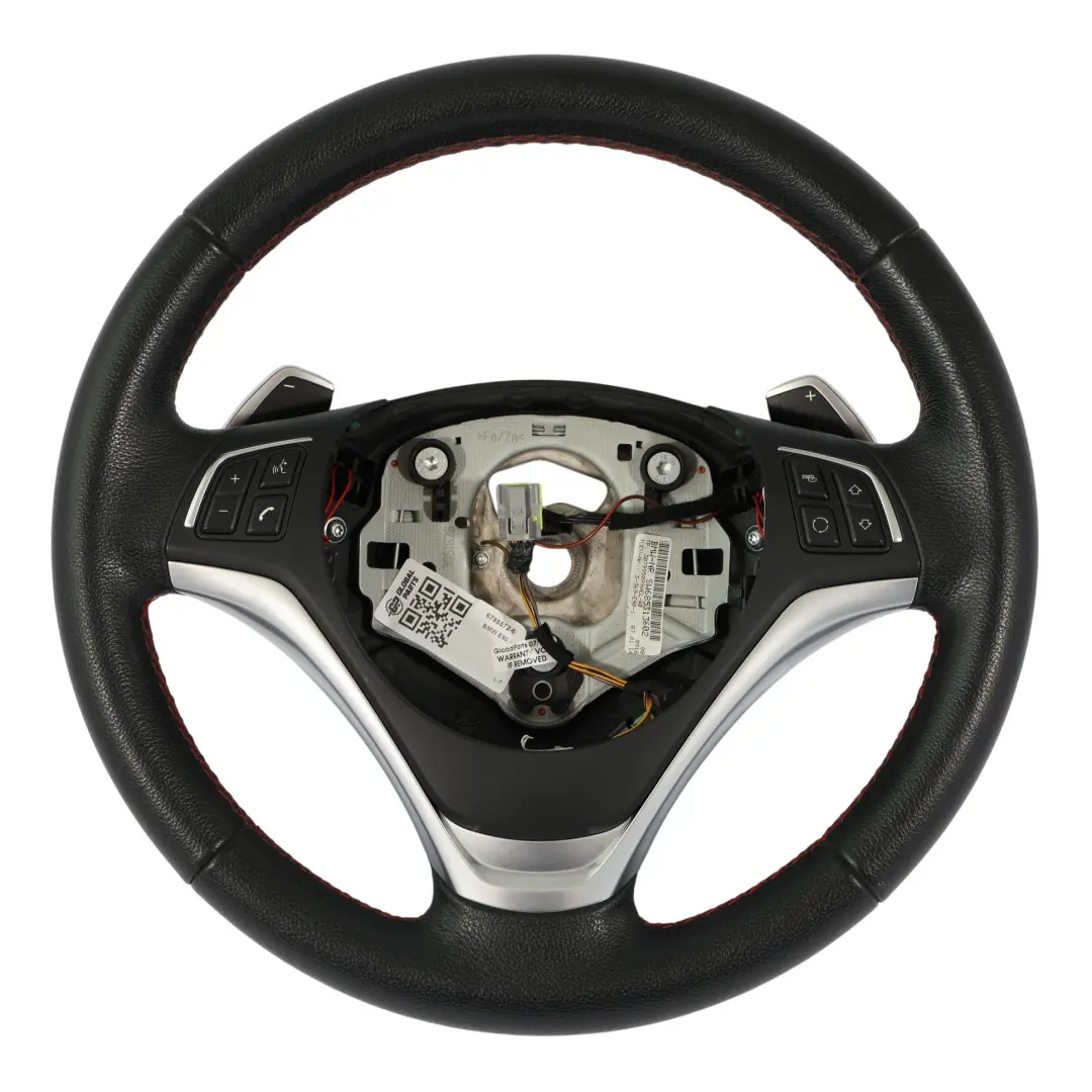 BMW E81 E87 E90 E91 E92 Steering Wheel Sport Black Leather Multifunction Paddles - SKU 6795572-6 - Part number 6795572