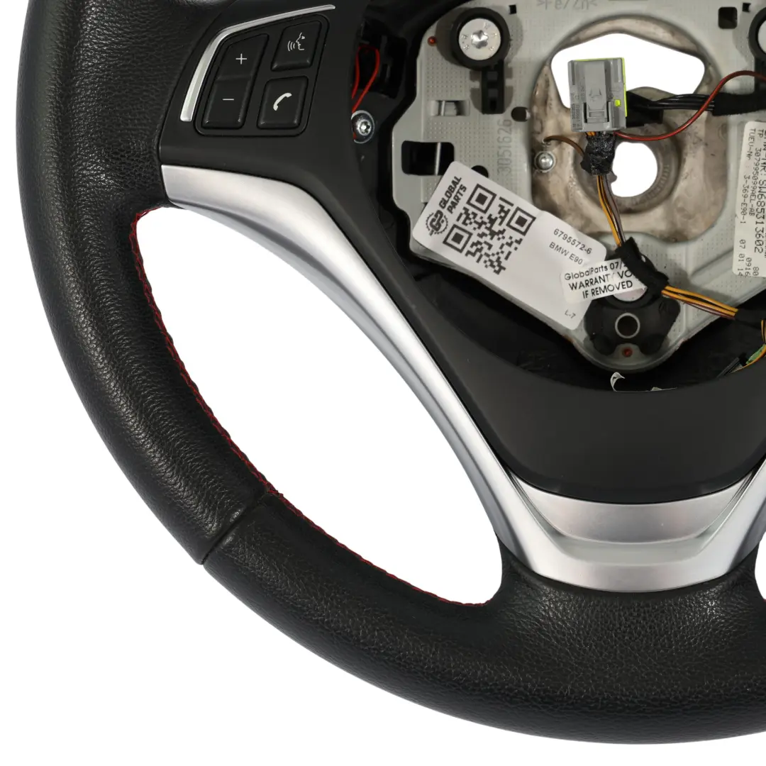 BMW E81 E87 E90 E91 E92 Steering Wheel Sport Black Leather Multifunction Paddles - SKU 6795572-6 - Part number 6795572