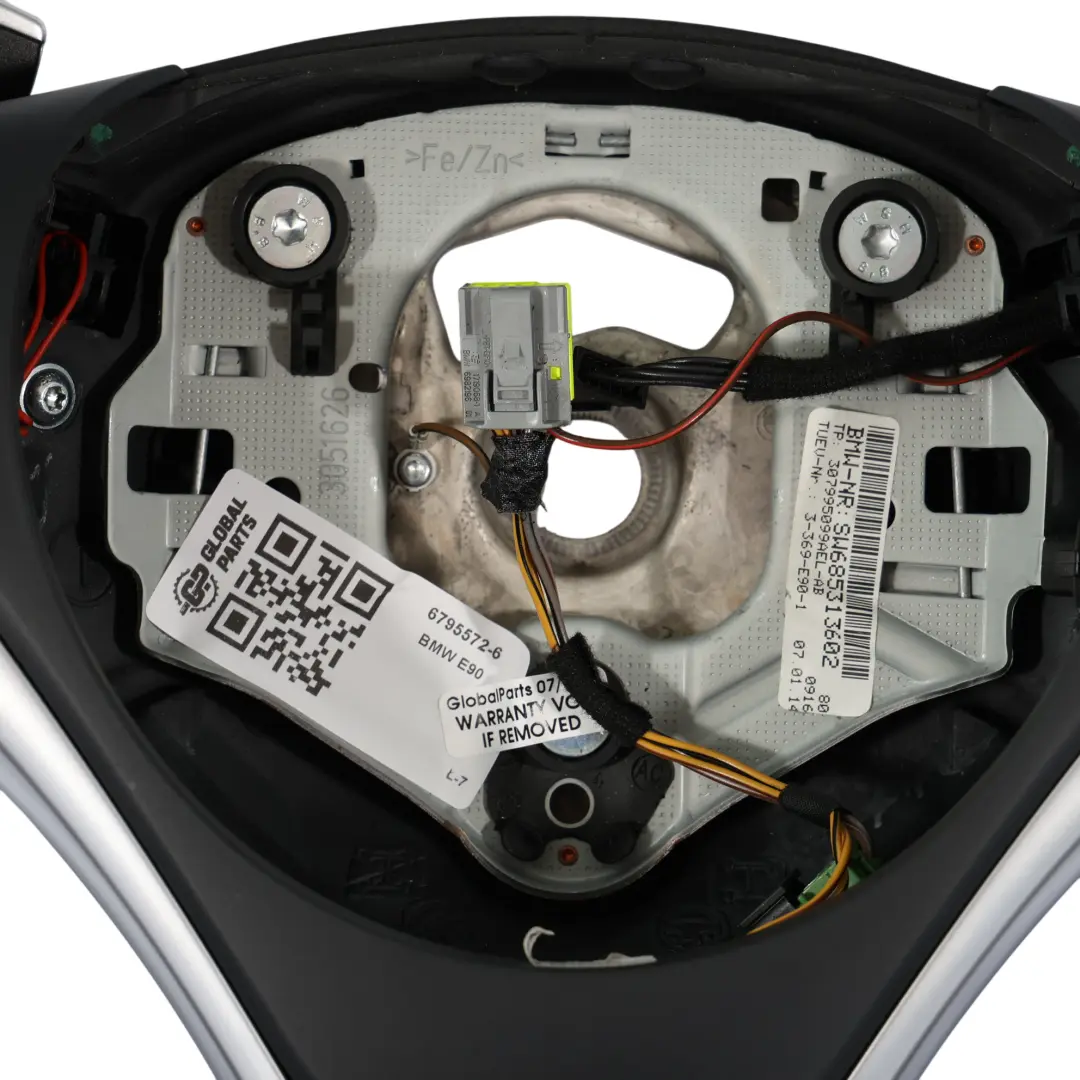 BMW E81 E87 E90 E91 E92 Steering Wheel Sport Black Leather Multifunction Paddles - SKU 6795572-6 - Part number 6795572