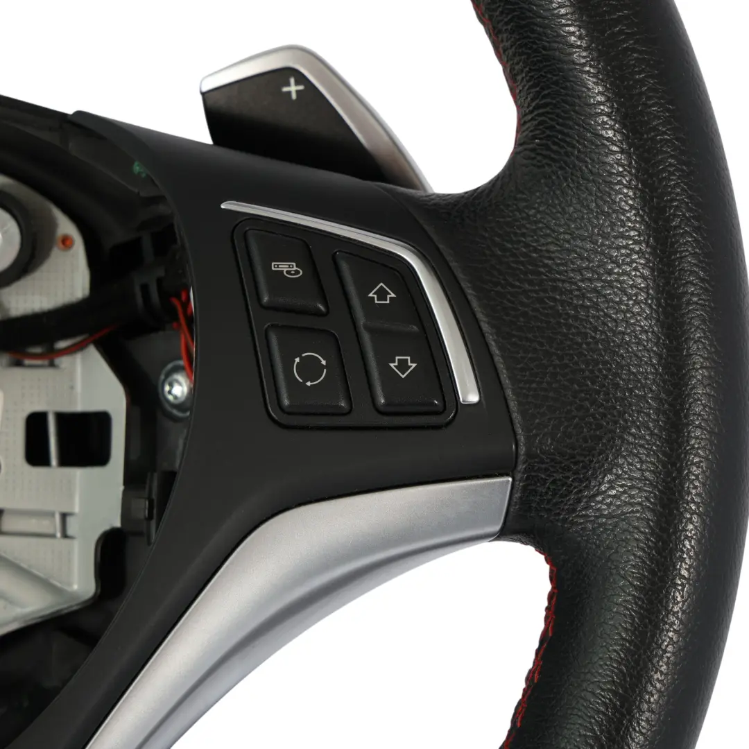BMW E81 E87 E90 E91 E92 Steering Wheel Sport Black Leather Multifunction Paddles - SKU 6795572-6 - Part number 6795572