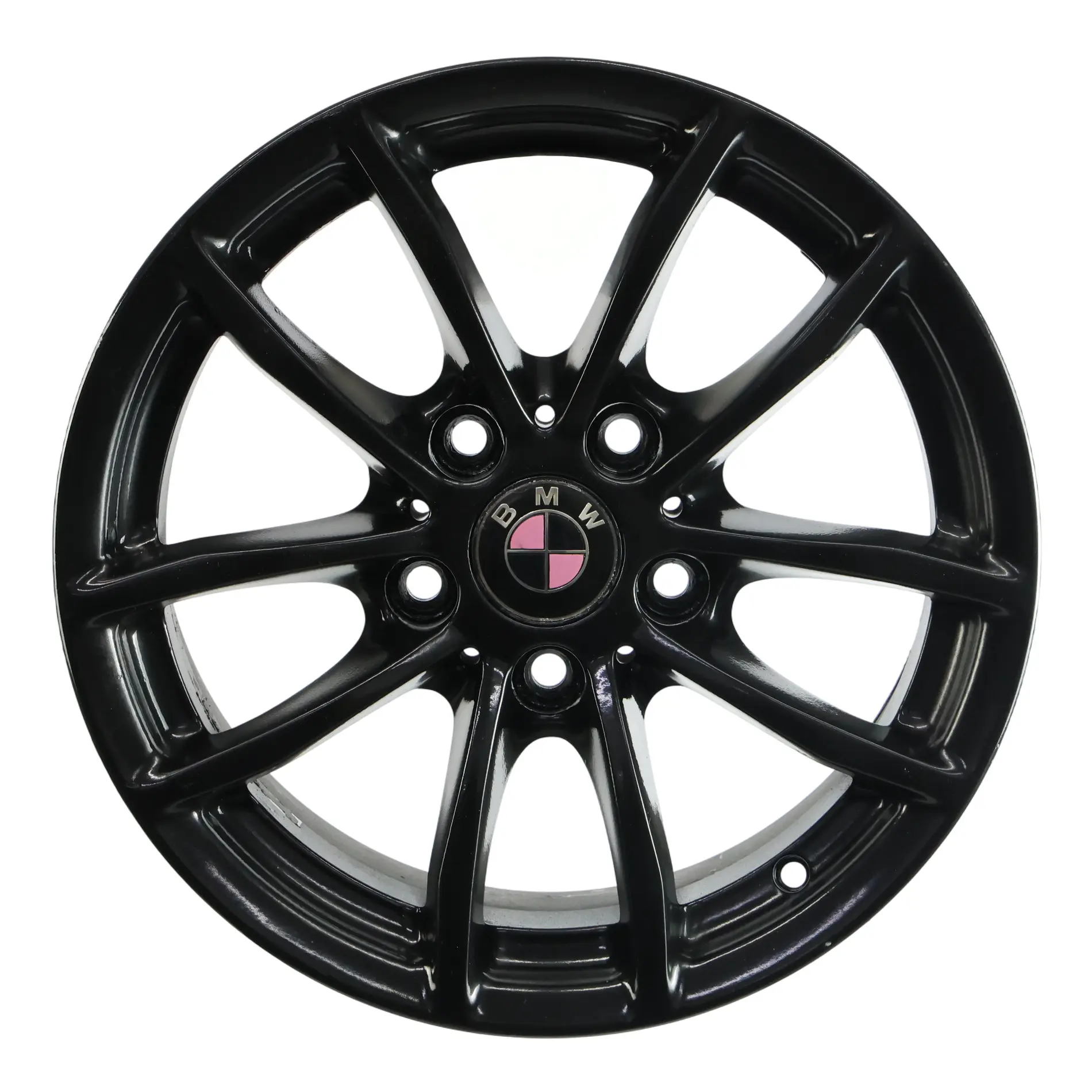 BMW F20 F21 F22 F23 Black Wheel Alloy Rim 16" 7J ET:40 V-Spoke 378 6796202