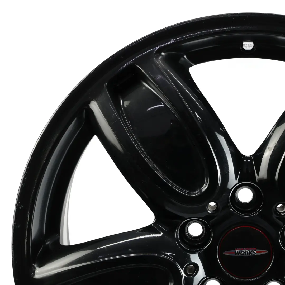 Alloy Rim 18" 7J ET:54 JCW Cup Spoke to Mini F55 F56 F57 Black Wheel with Part number 6855115 Mini F55 F56 F57 Black Wheel Alloy Rim 18" 7J ET:54 JCW Cup Spoke - SKU 6855115-4 - Part number 6855115