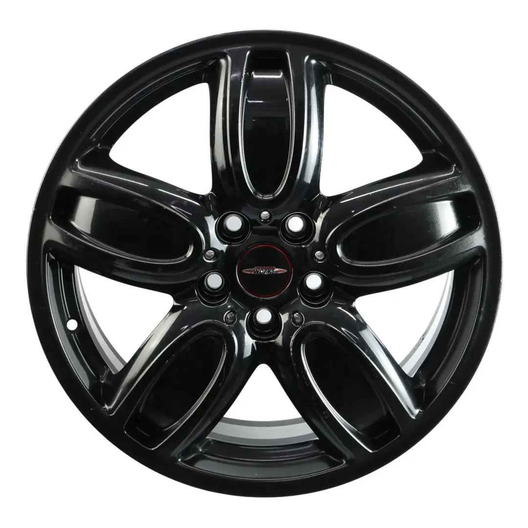 Llanta De Aleación Negra 18" 7J ET:54 JCW Cup Spoke para Mini F55 F56 F57 con número de pieza 6855115 Mini F55 F56 F57 Llanta De Aleación Negra 18" 7J ET:54 JCW Cup Spoke - SKU 6855115-5 - Número de pieza 6855115