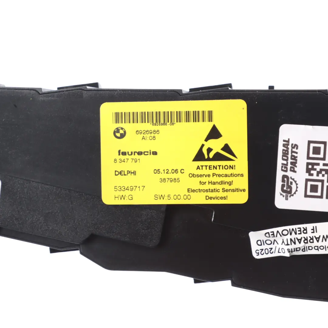 Adjustment Switch Control Button Panel Front Right O/S to BMW E60 E61 Seat with Part number 6926986 BMW E60 E61 Seat Adjustment Switch Control Button Panel Front Right O/S - SKU 6926986 - Part number 6926986