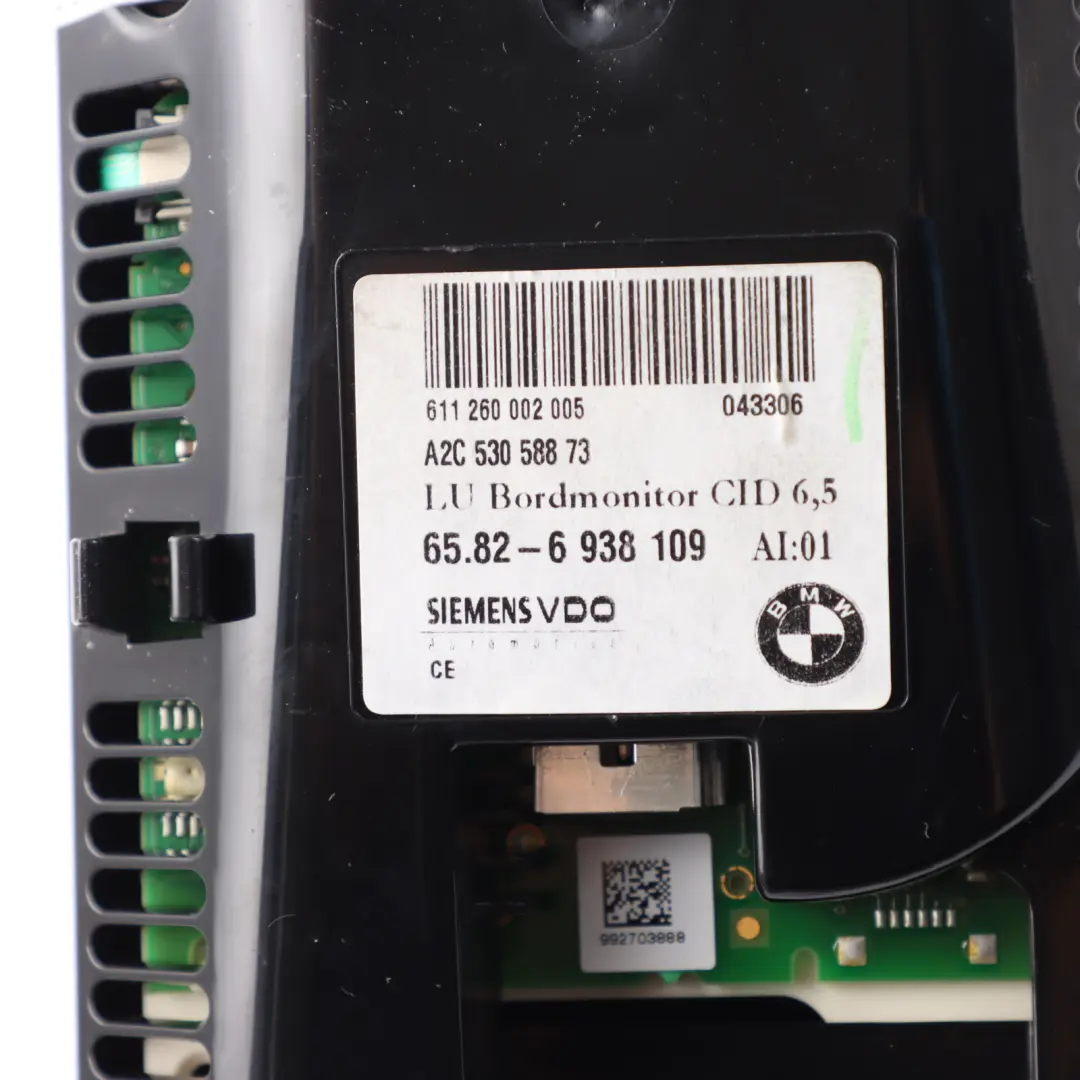 BMW E60 E63 E90 E91 LCI Ecran de contrôle du tableau de bord 6,5 - SKU 6938109 - Numéro de pièce 6938109