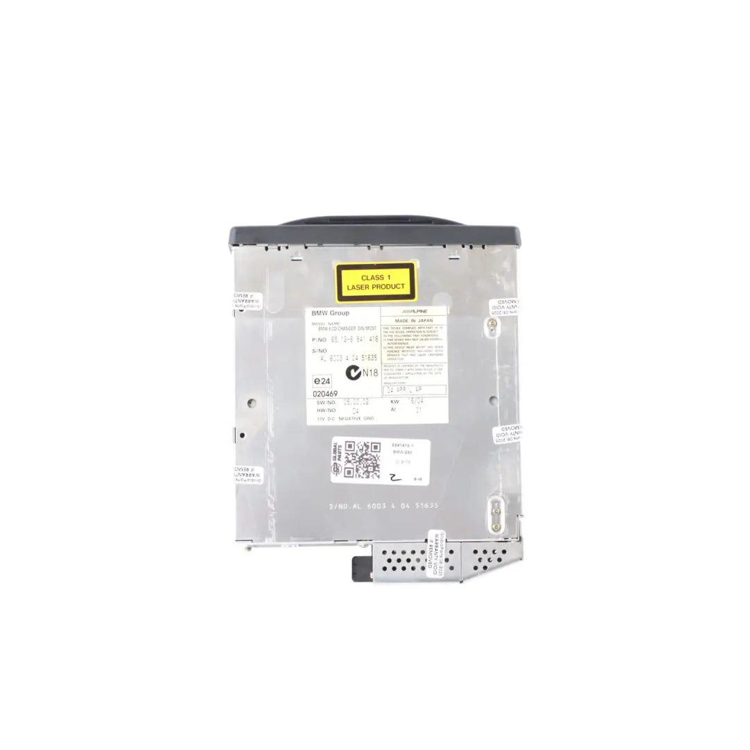 6-Disc Compact CD Changer to BMW E60 E61 E63 E64 with Part number 6941416 BMW E60 E61 E63 E64 6-Disc Compact CD Changer - SKU 6941416-1 - Part number 6941416