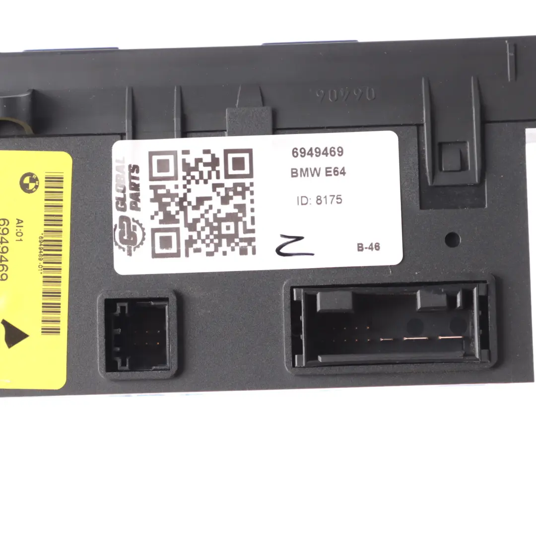 BMW E64 E64N PDC Parking Assitance Control Unit Switch Panel - SKU 6949469 - Part number 6949469