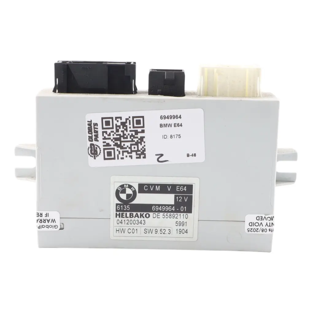 E64N Cabrio Convertible Folding Top Roof ECU Module to BMW E64 with Part number 6949964 BMW E64 E64N Cabrio Convertible Folding Top Roof ECU Module - SKU 6949964 - Part number 6949964