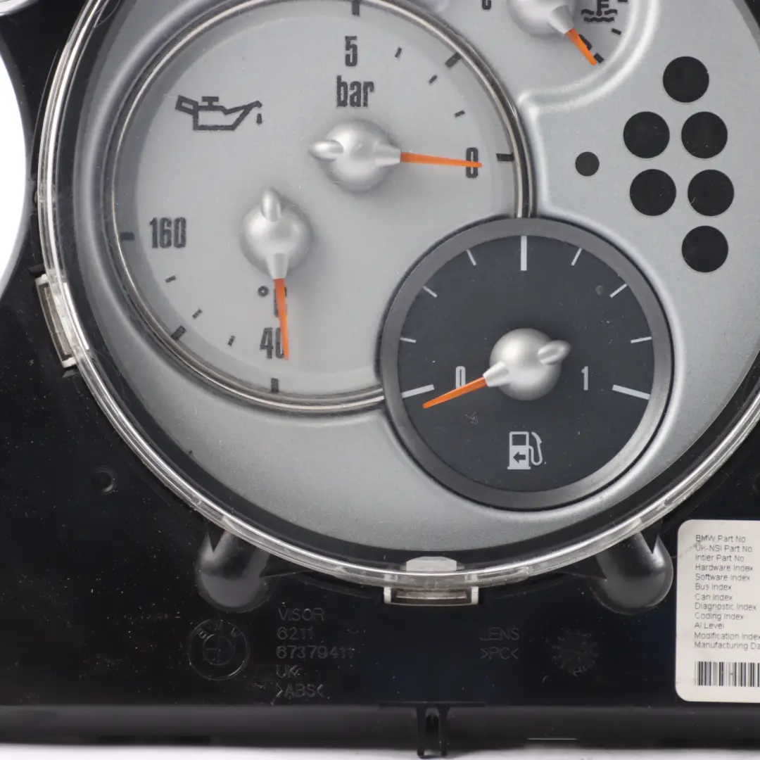 Instrument Cluster Chrono Package to Mini Cooper One R50 R52 R53 with Part number 6972085 Mini Cooper One R50 R52 R53 Instrument Cluster Chrono Package - SKU 6972085 - Part number 6972085